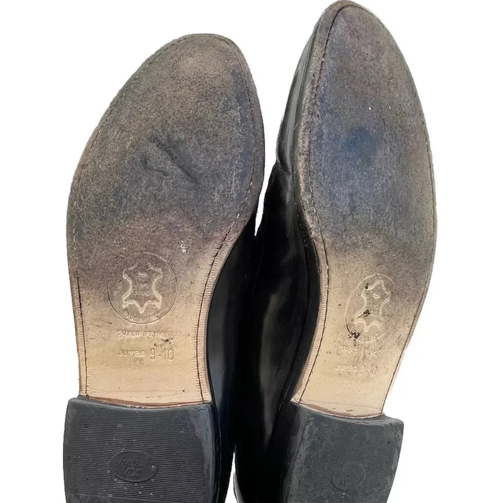 Johnston & Murphy Crown Aristocraft  Black Leather Tassel Loafers Men 10 D USA